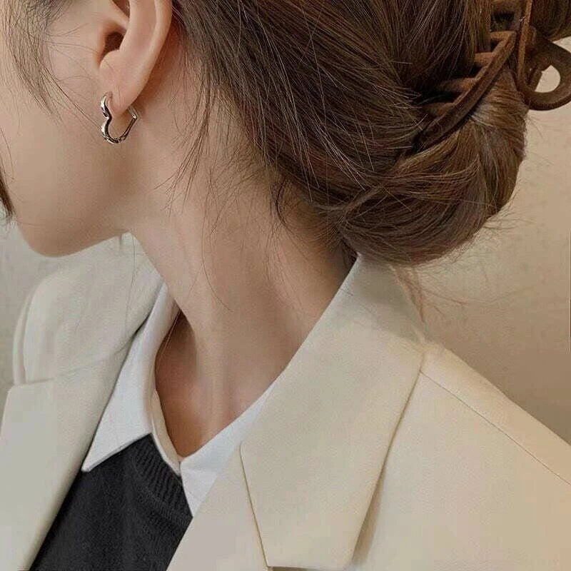 Love Heart Hoop Earrings Jewelery